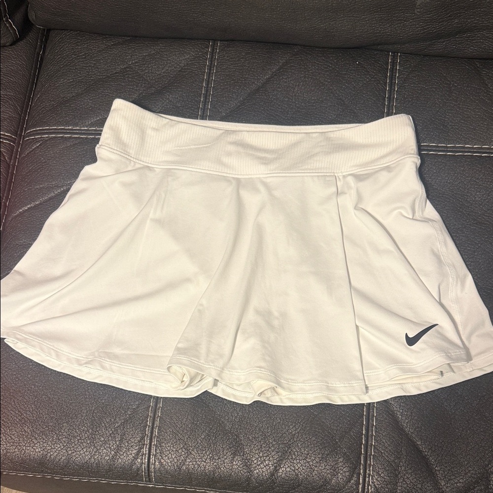 Nike White Women’s Athletic Skort with Black Swoosh